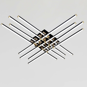 Люстра № W182/8-1000 BK+GD
